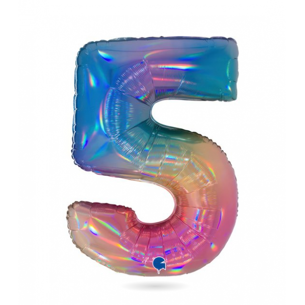 Luftballon Nr. 5 Regenbogen 102 cm