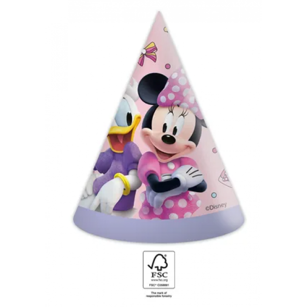 Papírové party čepičky Minnie a Daisy 6ks