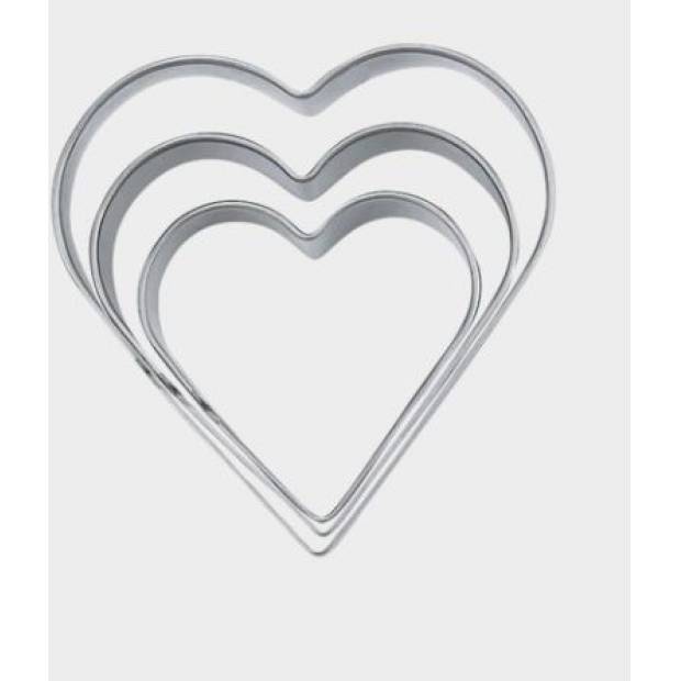 Ausstechformen-Set Herzchen 4 / 5 / 6 cm