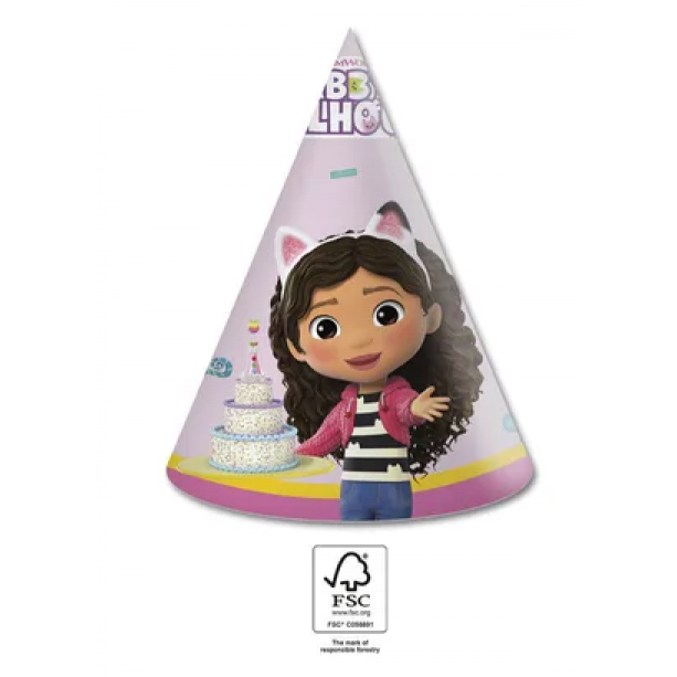 Papier-Mützen Gábins Zauberhaus 6 Stück