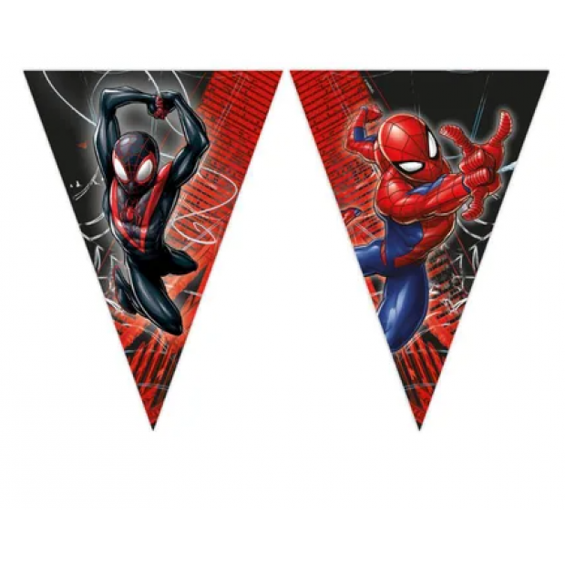 Papiergirlande Spiderman 2,3 m