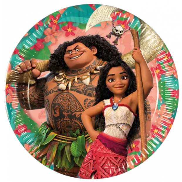 Papier Teller Moana 19,5 cm 8 Stück