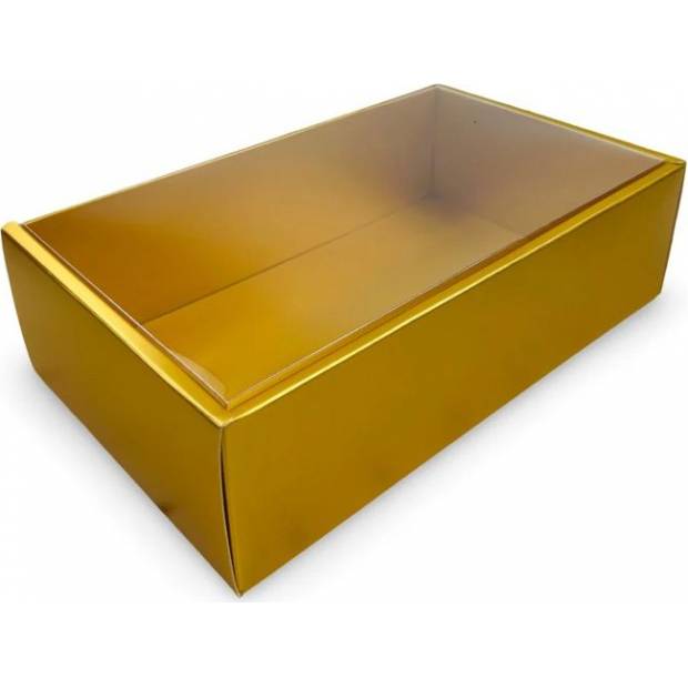 Schachtel für Süßigkeiten, goldfarben, 25x15x7 cm