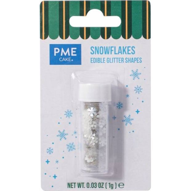 Essbare Konfetti Schneeflocken 1 g