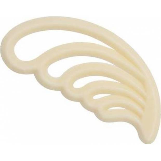 Schokoladen-Dekoration Federn Feder weiß 5,4 cm (20 Stück)