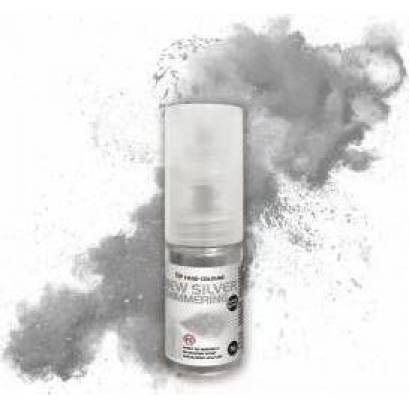 Lebensmittel-Farben Glitzer in Sprühflasche New Silver Shimmering (5 g)