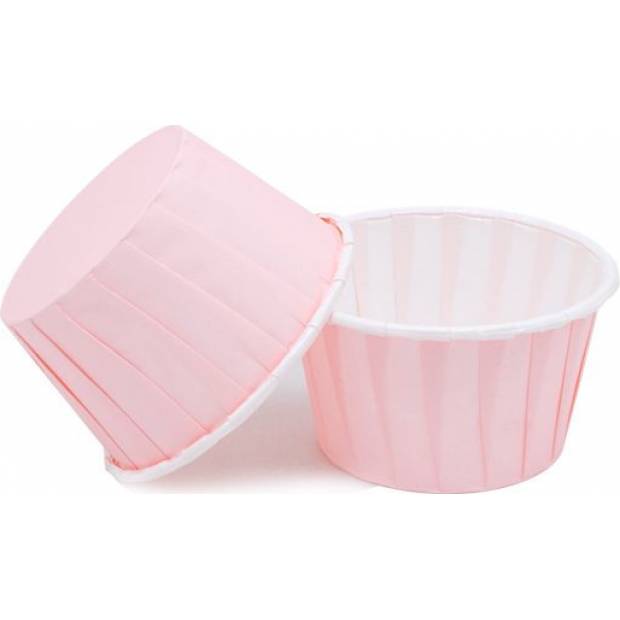 Cupcake-/Muffin-Förmchen hellrosa mit festem Rand 50x39mm 100 Stück