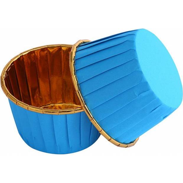 Blumenförmchen blau mit festem Rand 50x39mm 100 Stück