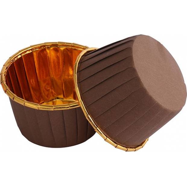 Braune Muffinförmchen mit festem Rand 50x39mm, 100 Stück