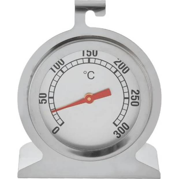 Thermometer Küche Edelstahl/Glas in den Ofen Ø 6 cm
